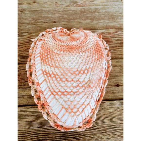 Vintage Small Thread Crochet Heart Shaped Accent Pillow - Picture 6 of 13
